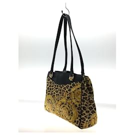 Gianni Versace-**Gianni Versace Leopard Shoulder Bag-Brown,Black