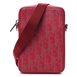 Dior Oblique Galaxy World Tour Messenger Tasche Rot Leder Rot