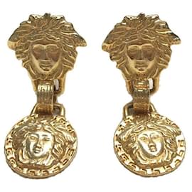 Gianni Versace-* Brincos de ouro Gianni Versace-Gold hardware