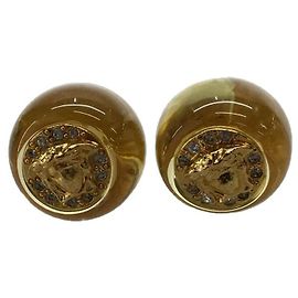 **Boucles d'oreilles dorées Gianni Versace avec pierre Bijouterie dorée