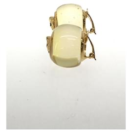 Gianni Versace-**Boucles d'oreilles dorées Gianni Versace avec pierre-Bijouterie dorée