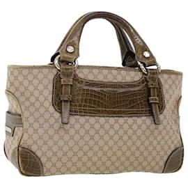 Céline-CELINE Macadam Canvas Boogie Bag Handtasche Beige WC-ST-0068 Auth bs5785-Beige