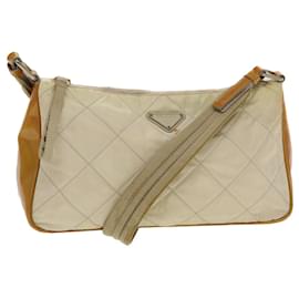 Prada-PRADA Shoulder Bag Nylon Beige Auth 44521-Beige