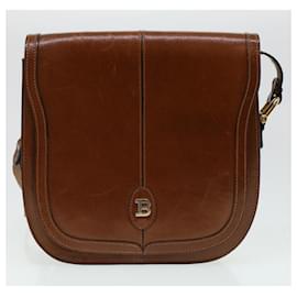 Bally-BALLY Shoulder Bag Leather 2Set Black Brown Auth bs5758-Brown,Black