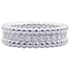 Autre Marque-Van Cleef & Arpels ring,"Beaded", WHITE GOLD, diamants.-Other