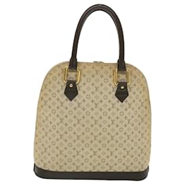 Louis Vuitton-LOUIS VUITTON Monogram Mini Alma Haut Hand Bag Khaki M92203 LV Auth 44187-Khaki