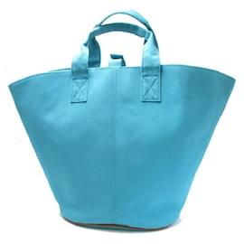 Hermès-*** Bolso tote azul claro Hermes con bolsa-Azul claro