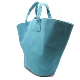 Hermès-***Hermes Light Blue Tote Bag with Pouch-Light blue
