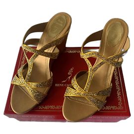 Rene Caovilla Mules Golden