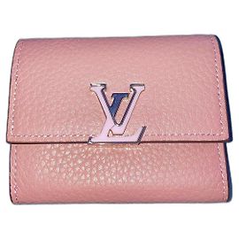 Louis Vuitton Portefeuille Capucines XS Rose en Cuir Taurillon Rose