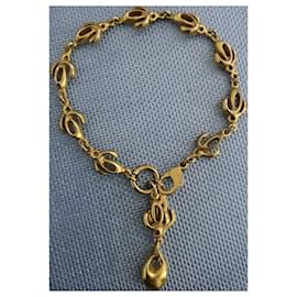 Loewe-Gold plated vintage loewe bracelet-Golden