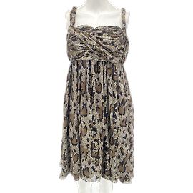 Céline Robe Celine T.FR 38 Soie Marron