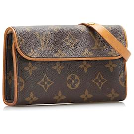Louis Vuitton-Louis Vuitton Brown Monogram Pochette Florentine-Marrom