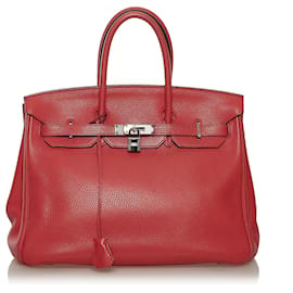 Hermès-Hermes red 2010 Clemence Birkin 35-Red