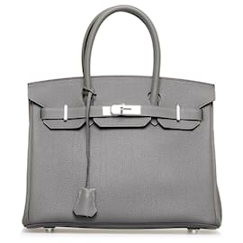 Hermès-Hermes Gray 2022 Togo Birkin 30-Grey