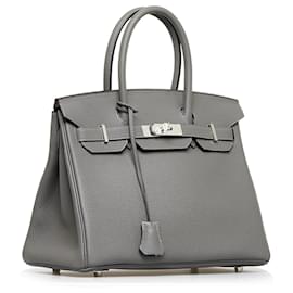 Hermès-Hermes Gray 2022 Togo Birkin 30-Grey