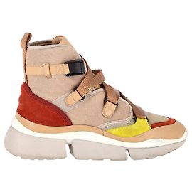 Chloé Chloe Sonnie High Top Sneakers in Multicolor Leather Multiple colors