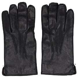 Prada-Prada Gloves in Black Leather-Black