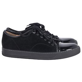 Lanvin DBB1 Baskets Basses en Daim Noir Noir