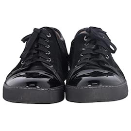 Lanvin-Lanvin DBB1 Low Top Sneakers in Black Suede-Black