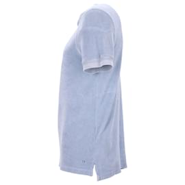 Tom Ford-Tom Ford Toweling Polo Shirt in Light Blue Cotton-Blue,Light blue