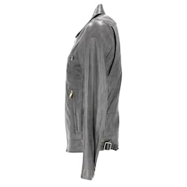 Marc Jacobs-Marc Jacobs Zipped Jacket in Khaki Leather-Green,Khaki