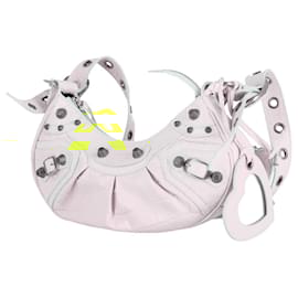 Balenciaga-Balenciaga XS Le Cagole Shoulder Bag in Green Lambskin Leather-Green