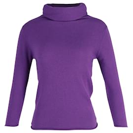 Pull Col Roulé Joseph en Cachemire Violet Violet