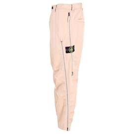 Stone Island-ISOLA DI PIETRA 30402 Pantaloni chino ventilati in poliestere rosa pastello-Altro