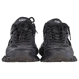 Balenciaga-Balenciaga Men's Track 2 Sneakers in Black Rubber and Mesh-Black