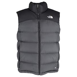 The North Face-The North Face Padded Gilet Vest in Grey Polyester-Black