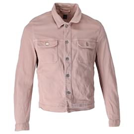 Hugo Boss-Giacca di jeans con bottoni Hugo Boss in cotone rosa-Rosa