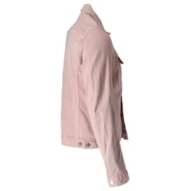Hugo Boss-Jaqueta Jeans Hugo Boss com abotoamento em algodão rosa-Rosa