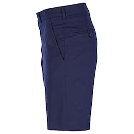 Prada-Pantaloncini eleganti Prada in cotone blu-Blu