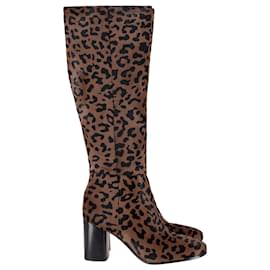 Diane Von Furstenberg-Diane Von Furstenberg Reese Knee High Boots in Animal Print Ponyhair-Other