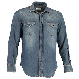 Camicia di jeans western Saint Laurent in cotone jeans Altro