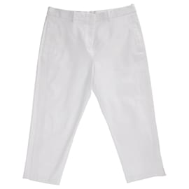 Jil Sander-Jil Sander Straight Leg Pants in White Cotton-White