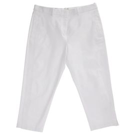 Calça reta Jil Sander em algodão branco Branco