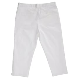Jil Sander-Pantaloni a gamba dritta Jil Sander in cotone bianco-Bianco