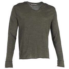 Zadig & Voltaire Green Monastir T-shirt in Olive Green Wool Green Olive green