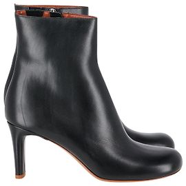 Mulberry Philippa Mid Heel Boots in Green Leather Green