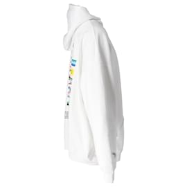 Balenciaga-Felpa con cappuccio oversize Balenciaga Pride Series in cotone bianco-Bianco