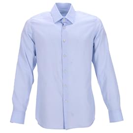 Prada-Prada Button Shirt in Light Blue Polyamide-Blue,Light blue