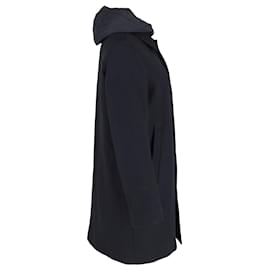 Herno-Abrigo tres cuartos Herno con chaleco con capucha en lana negra-Negro