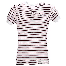 Polo rayé Dior Forget Me Not en viscose blanche et noire Blanc