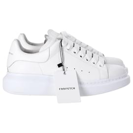 Alexander Mcqueen-Alexander McQueen Oversized Sneakers in White calf leather Leather-White
