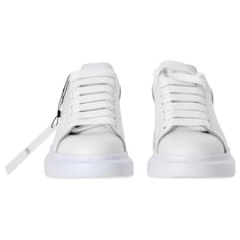 Alexander Mcqueen-Alexander McQueen Oversized Sneakers in White calf leather Leather-White
