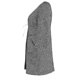 Ba&Sh-Cappotto corto testurizzato Ba&Sh in cotone bianco e nero-Nero