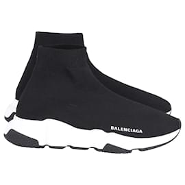Balenciaga-Balenciaga Speed Recycled Knit Sneakers aus schwarzem Polyester-Schwarz