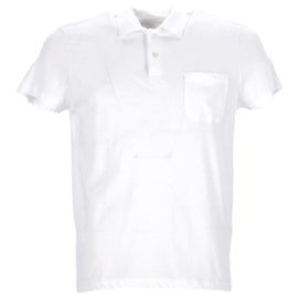 Polo de algodón blanco con detalle de bolsillo de Prada Blanco